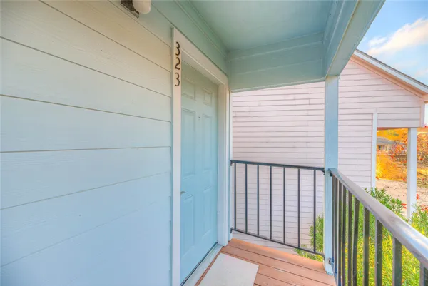a view of a balcony