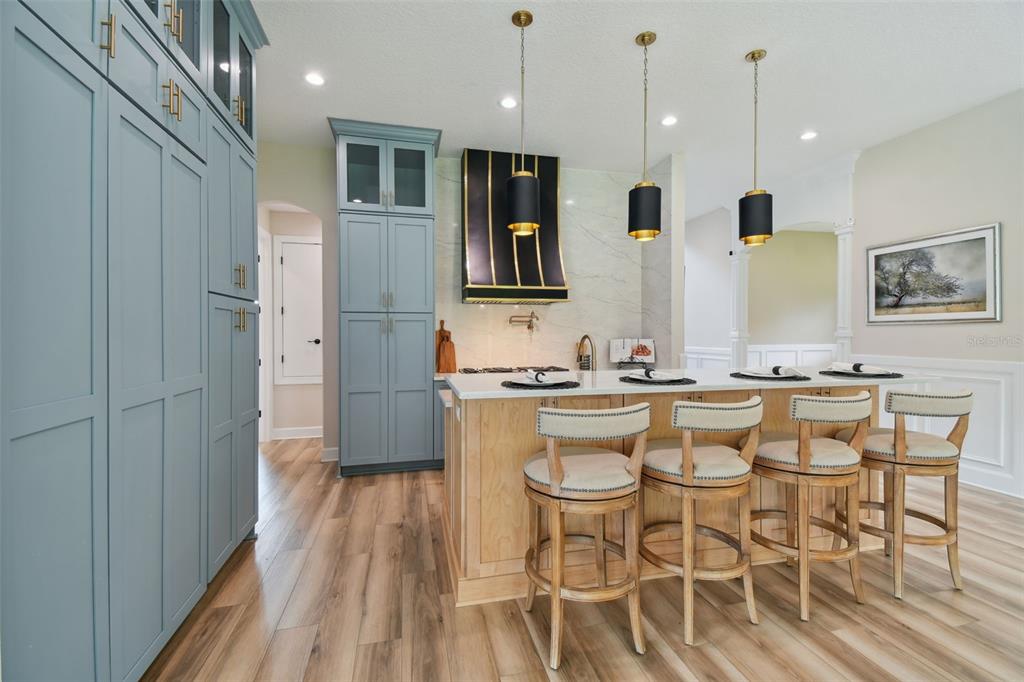 13711 Lussier Lane Spring Hill, FL 34610 - Photo 38 of 100 a spacious bathroom with a granite countertop sink a mirror and shower