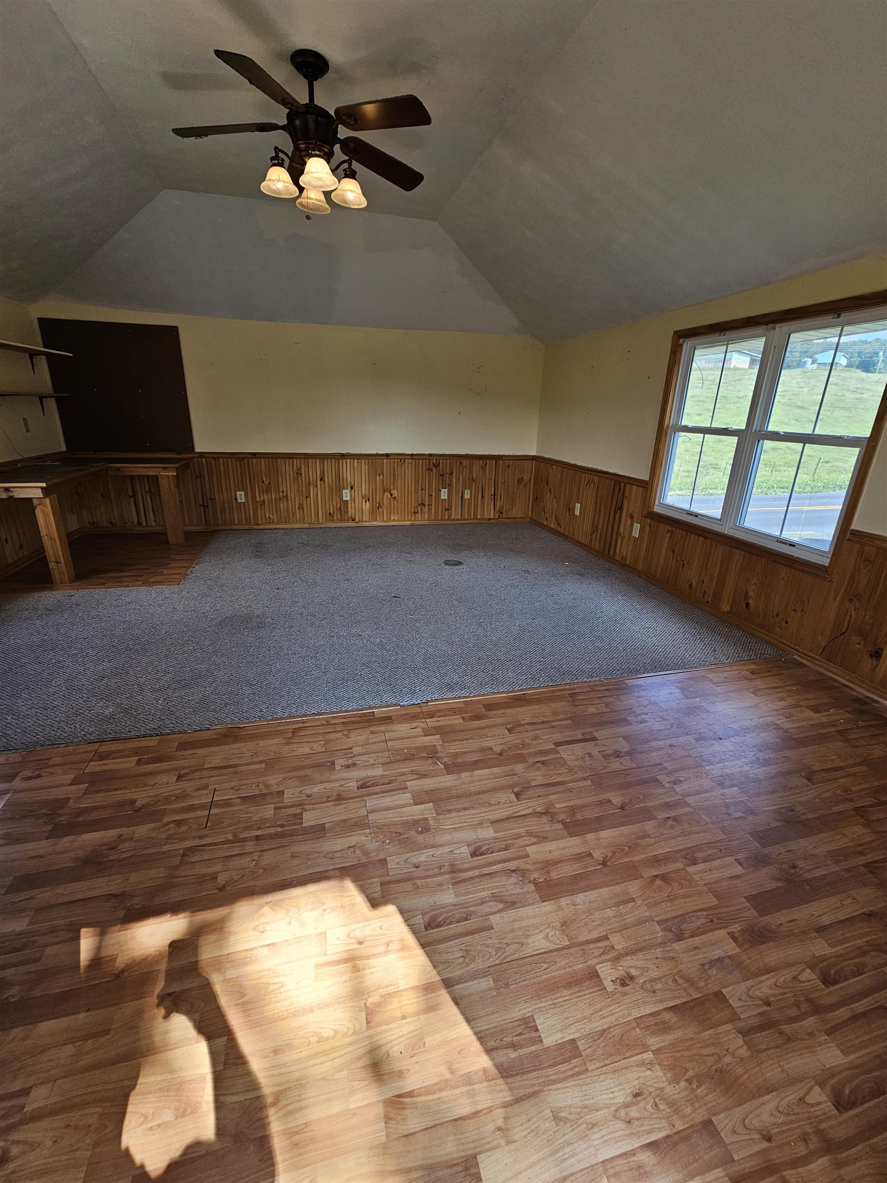 2964 Spring Hill Road Staunton, VA 24401 - Photo 63 of 71 a view of a room with wooden floor and a ceiling fan