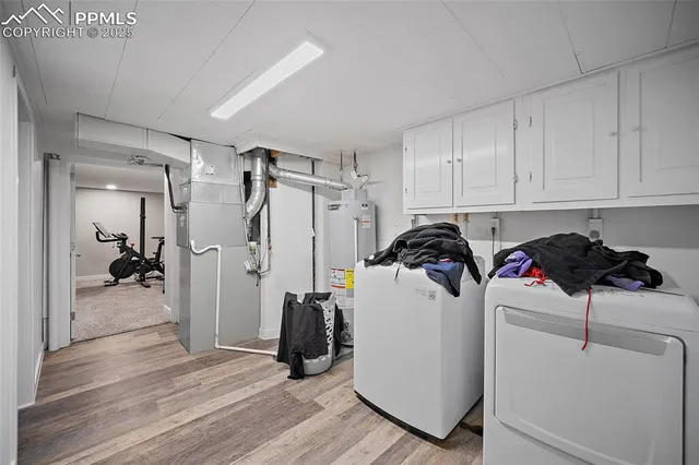 a room with storage and utility