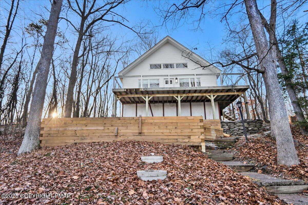 306 Timber Hill Road Henryville, PA 18332 - Photo 22 of 23 a view of a large building with large trees