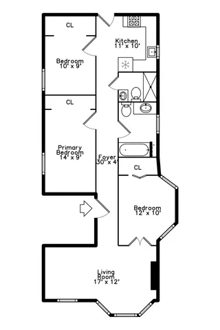 $2,995 | 1337 North Western Avenue, Unit 3, Chicago, IL 60622