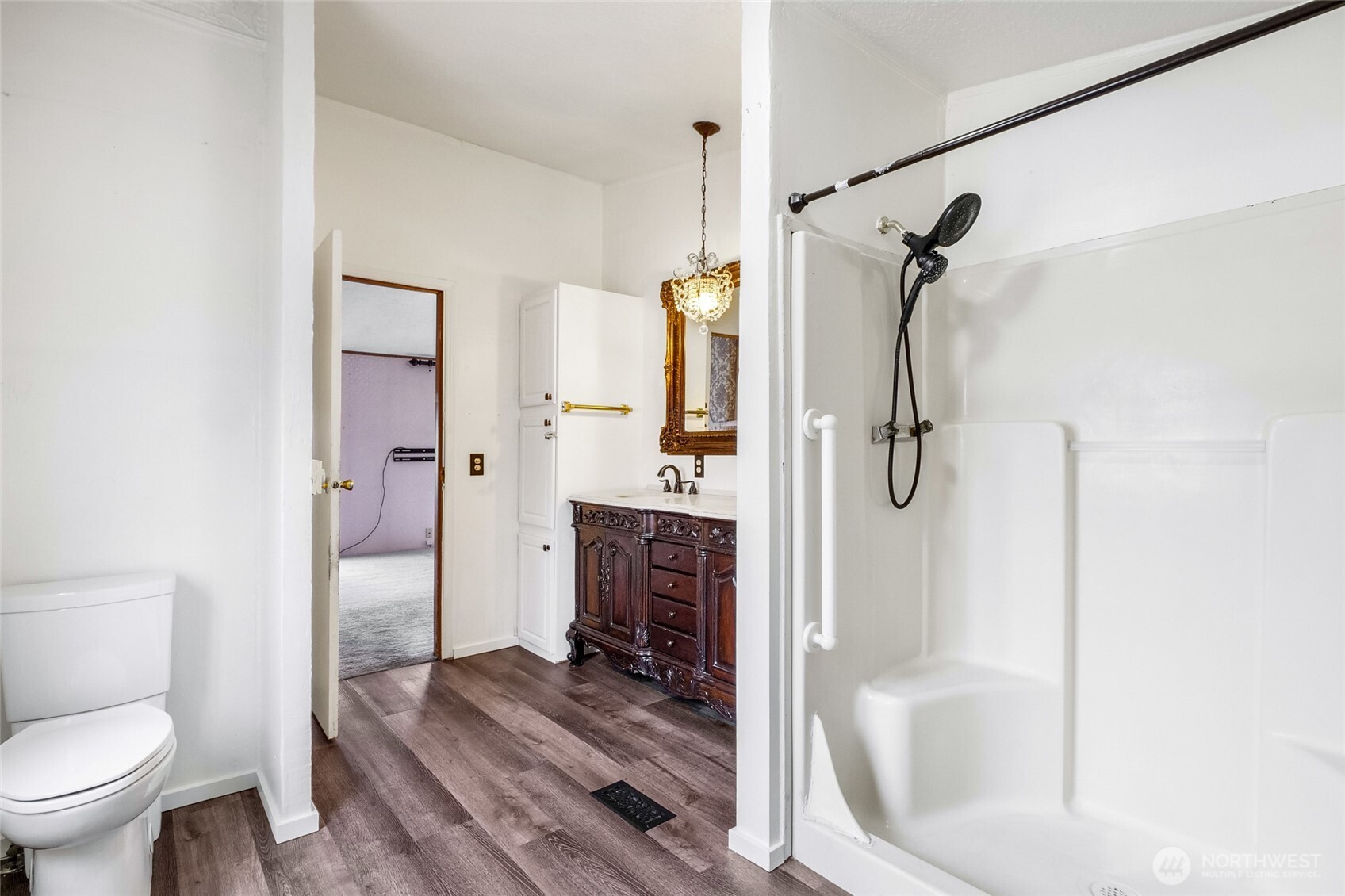 8674 Vince Road Northeast Moses Lake, WA 98837 - Photo 23 of 39 a bathroom with a toilet and a shower