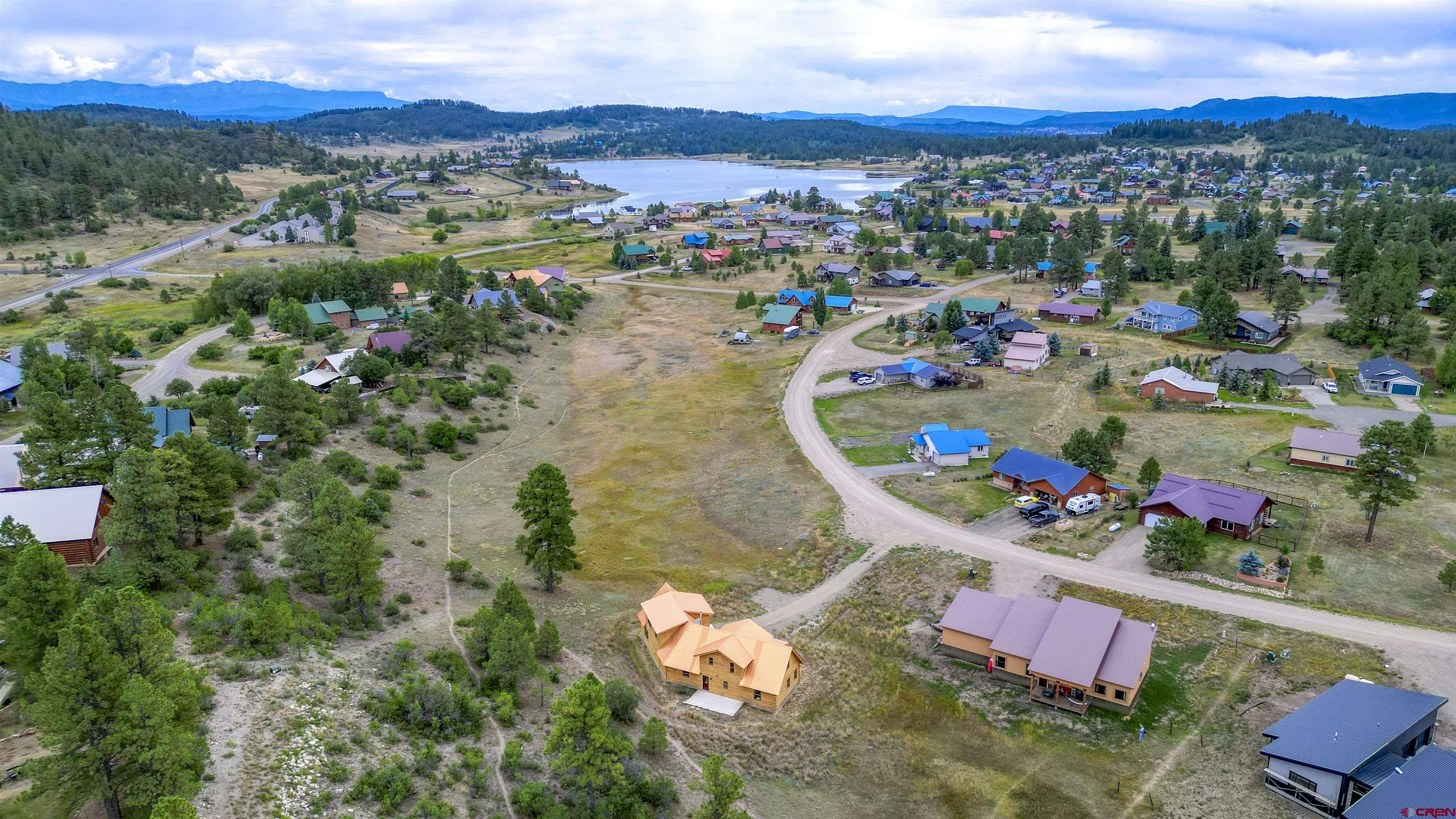 159 Snow Circle Pagosa Springs, CO 81147 - Photo 20 of 45 an aerial view of a houses with a swimming pool