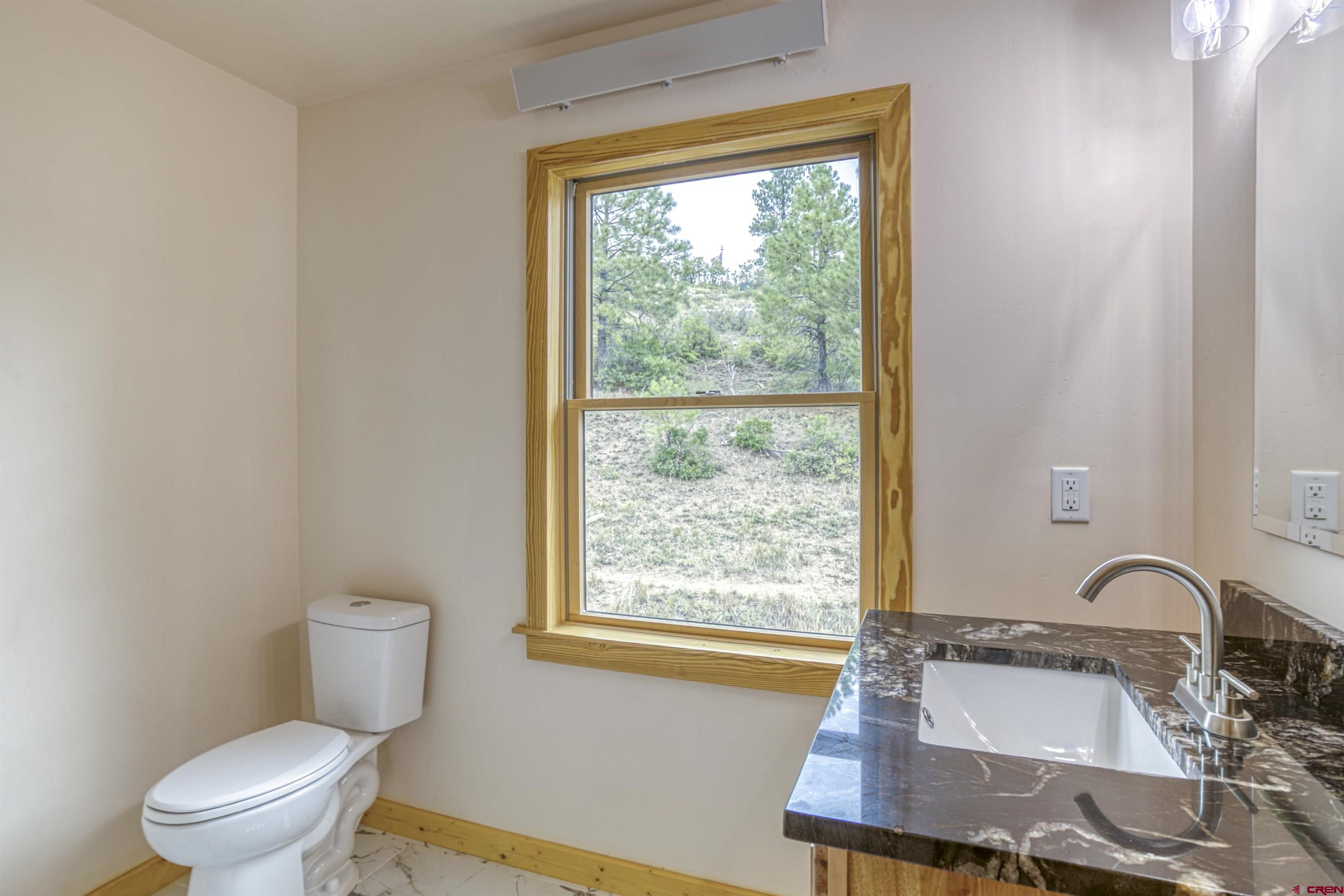 159 Snow Circle Pagosa Springs, CO 81147 - Photo 35 of 45 a bathroom with a sink toilet and a window