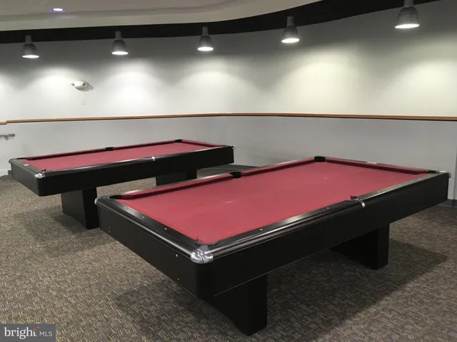 a room with pool table