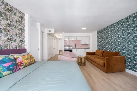 a living room with furniture and a couch