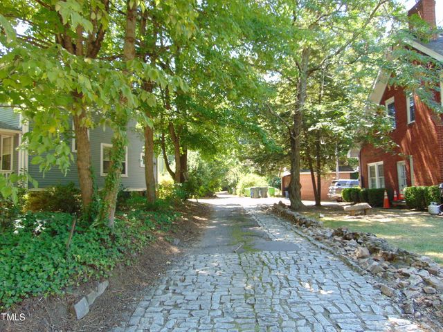 a wooden bench with a tree in the background