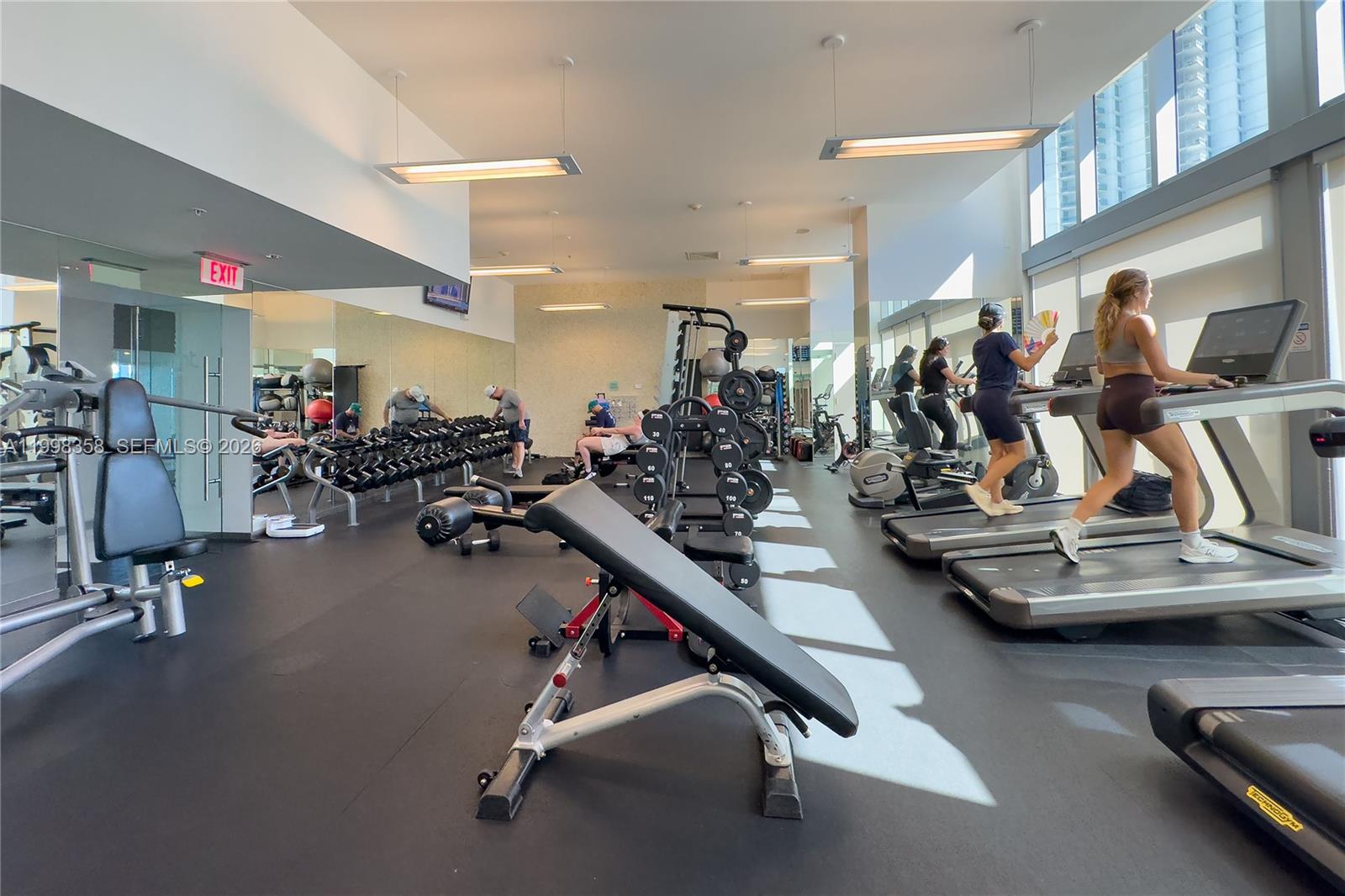 92 Southwest 3rd Street, Unit 3512 Miami, FL 33130 - Photo 63 of 67 a view of a room with gym equipment