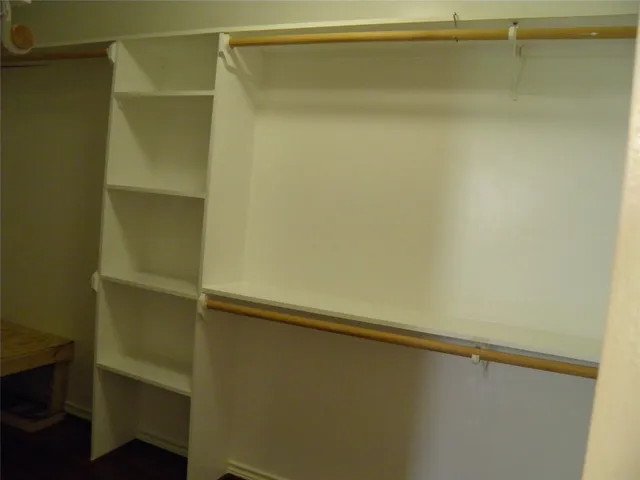 a close up view of racks on the wall