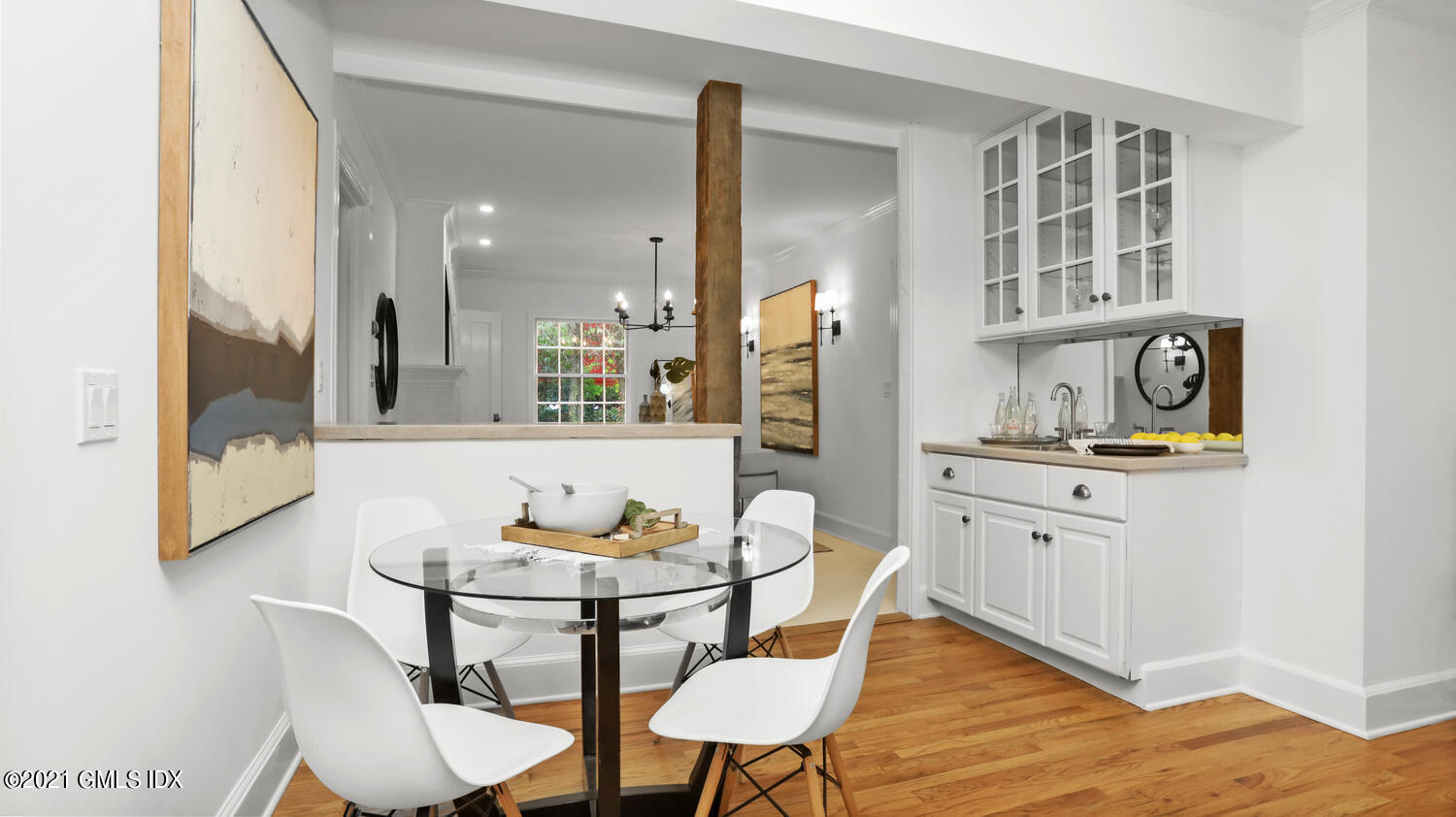 23 Parsonage Road Greenwich, CT 06830 - Photo 11 of 29 a view of a dining room with furniture and wooden floor