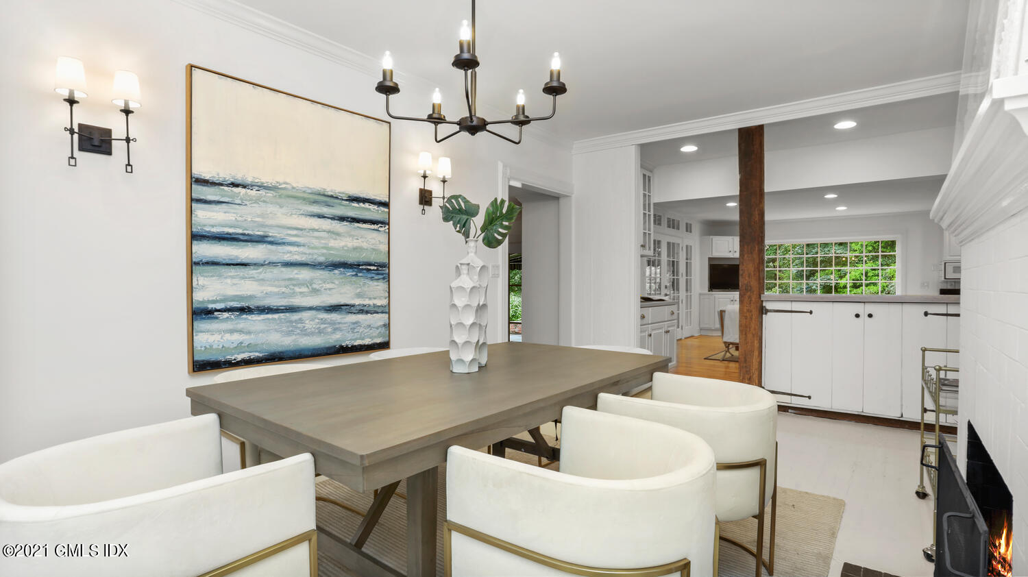 23 Parsonage Road Greenwich, CT 06830 - Photo 13 of 29 a view of a dining room with furniture and wooden floor