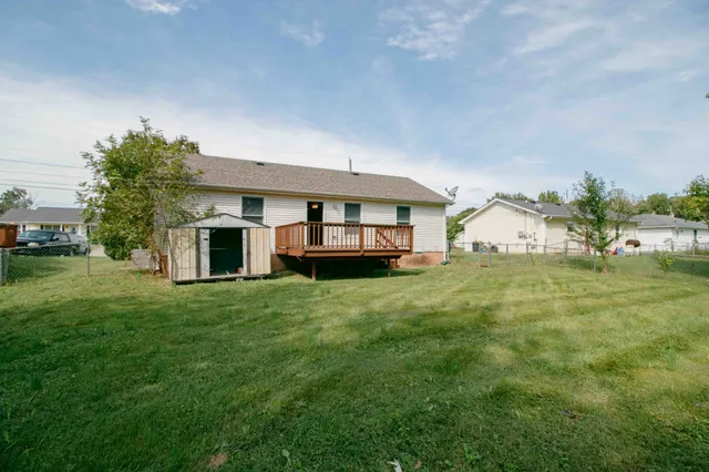 a house view with a garden space