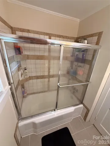 a close up of a shower