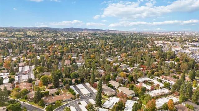 a view of city and mountain