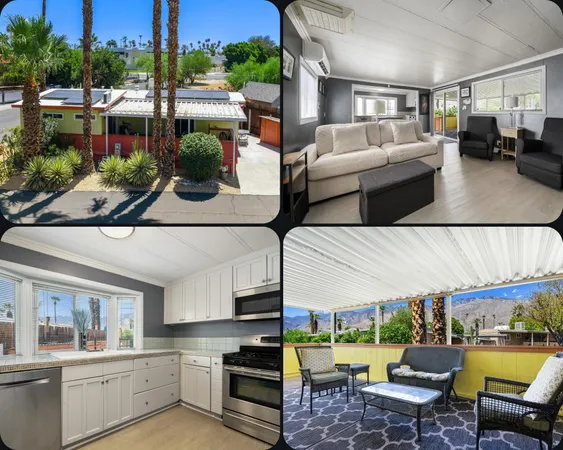 a view of a patio with swimming pool