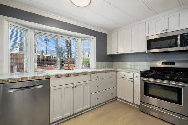 a view of a bathroom with a bathtub