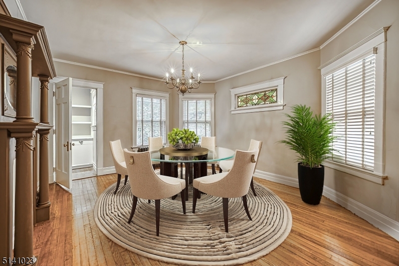 42 Gates Avenue Montclair, NJ 07042 - Photo 10 of 44 a view of a dining room with furniture window and wooden floor