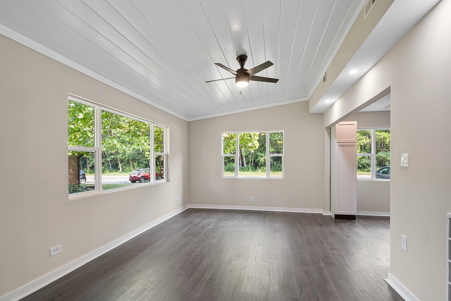 Undisclosed Address Park Forest, IL 60466 - Photo 6 of 16 a view of empty room with wooden floor and fan