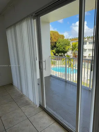 a view of a glass entrance door