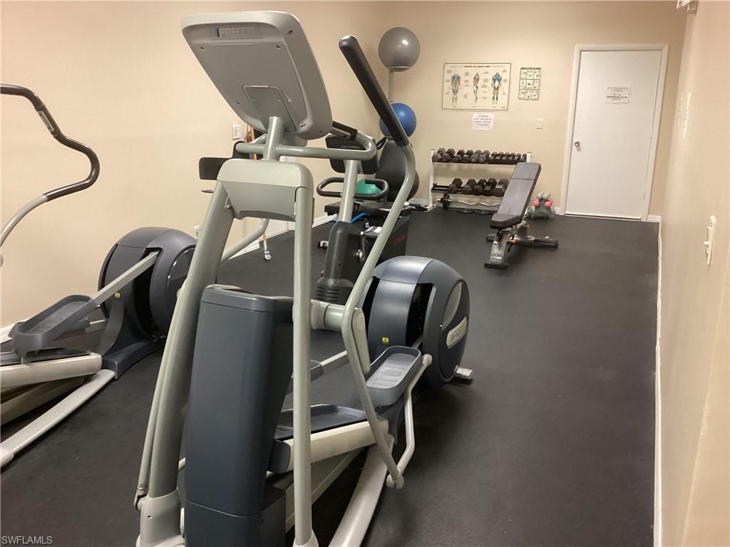 225 Belle Isle Circle Naples, FL 34112 - Photo 40 of 48 a view of a room with gym equipment