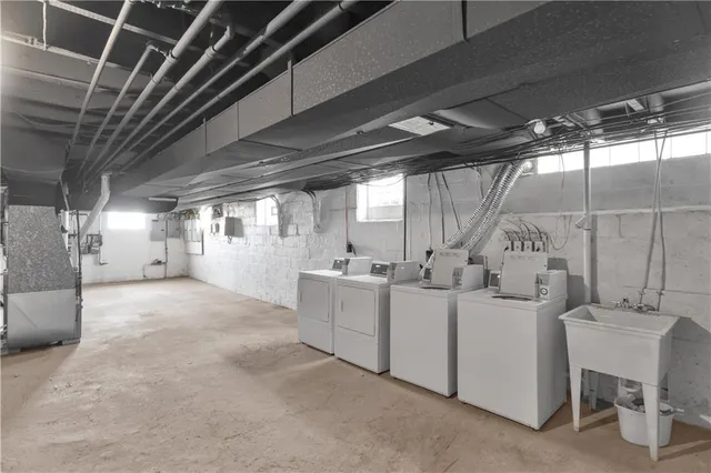 a view of a room with racks