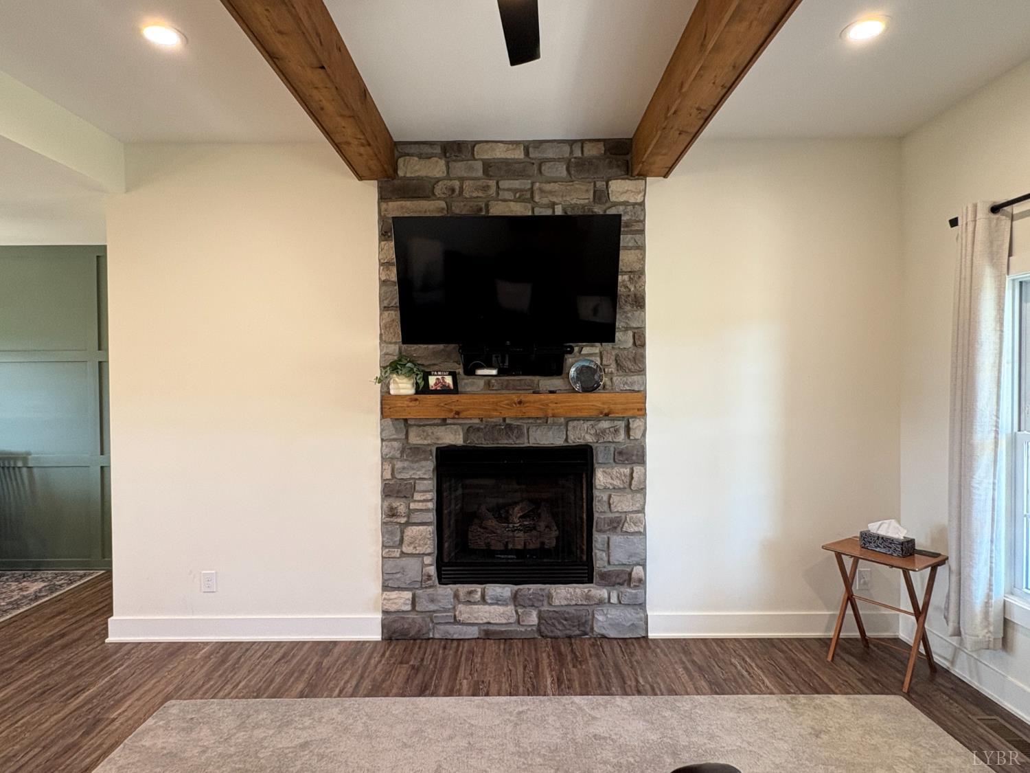 2142 Clarks Road Rustburg, VA 24588 - Photo 19 of 70 a living room with furniture and a fireplace