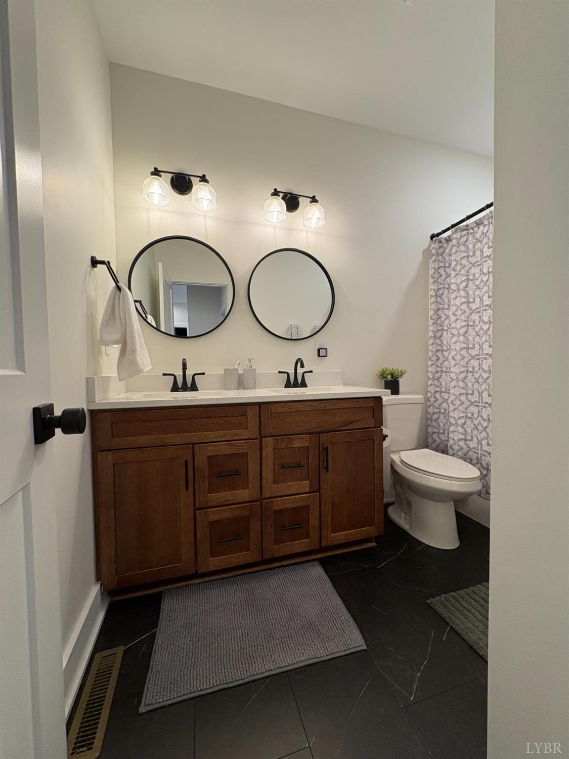 2142 Clarks Road Rustburg, VA 24588 - Photo 30 of 70 a bathroom with a toilet a sink and a mirror