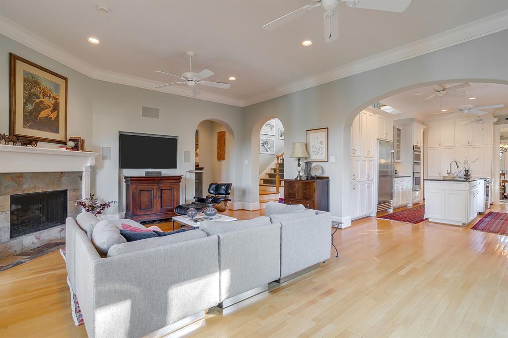 1620 Western Avenue Fort Worth, TX 76107 - Photo 22 of 40 a living room with fireplace furniture and a flat screen tv