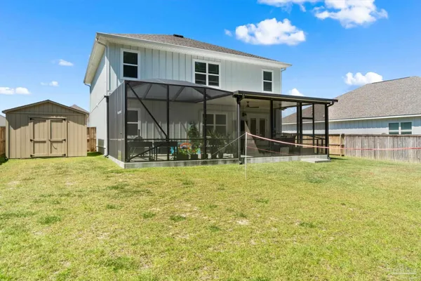 a house view with a garden space