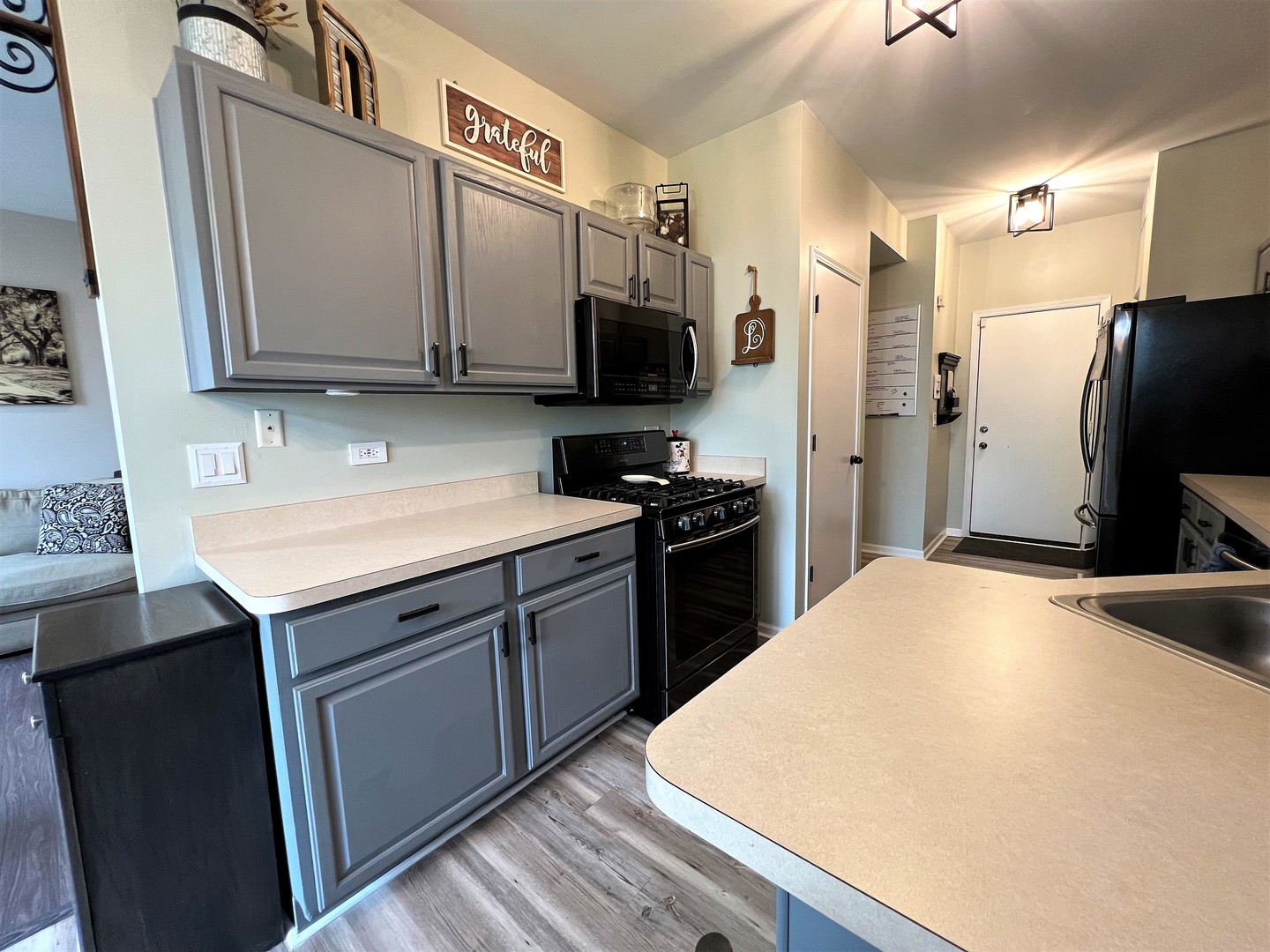 8563 Scheer Drive, Unit 8563 Tinley Park, IL 60487 - Photo 9 of 30 a kitchen with a refrigerator sink and microwave