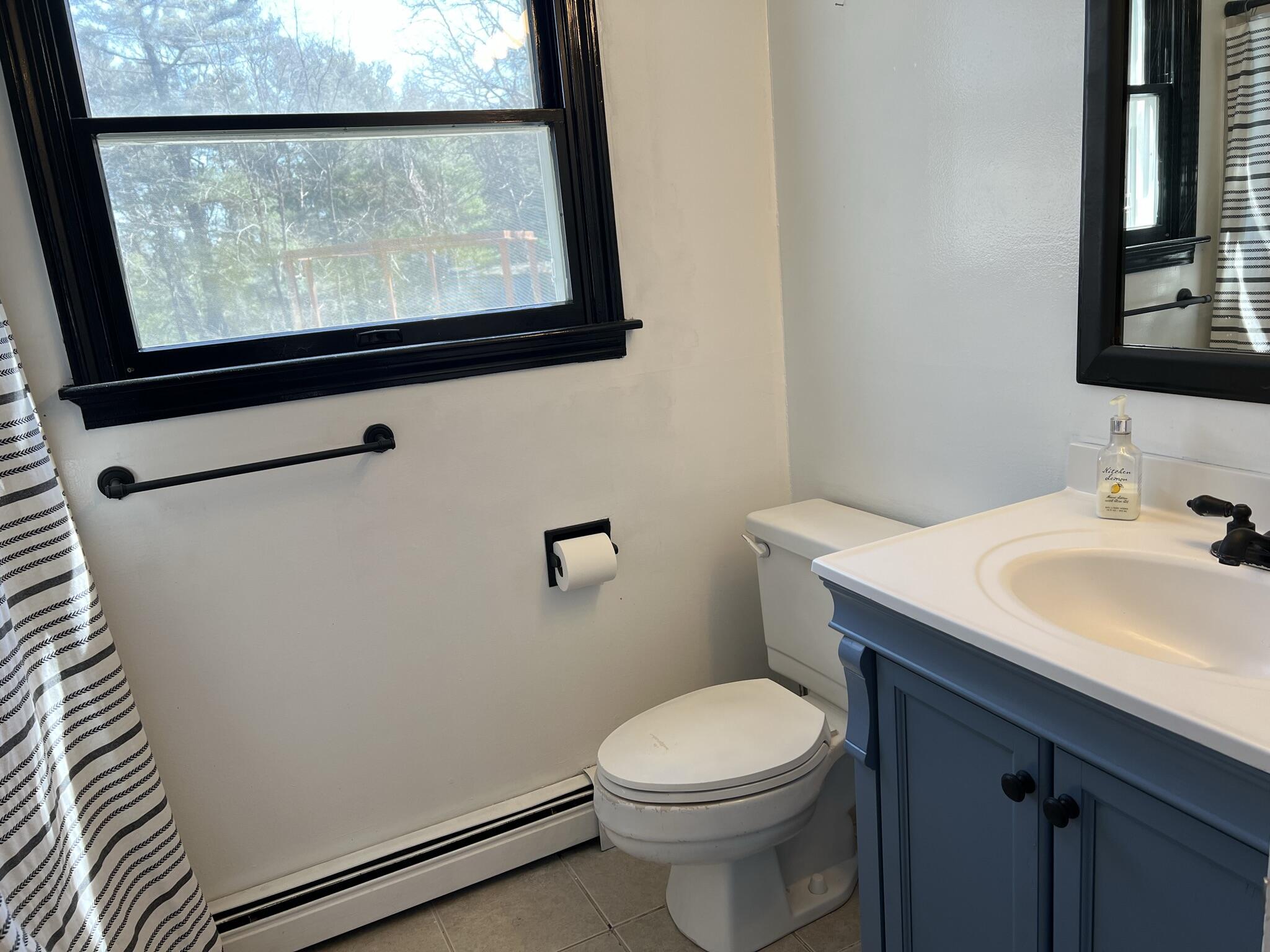 413 County Road Pocasset, MA 02559 - Photo 11 of 21 a bathroom with a sink a toilet and a mirror