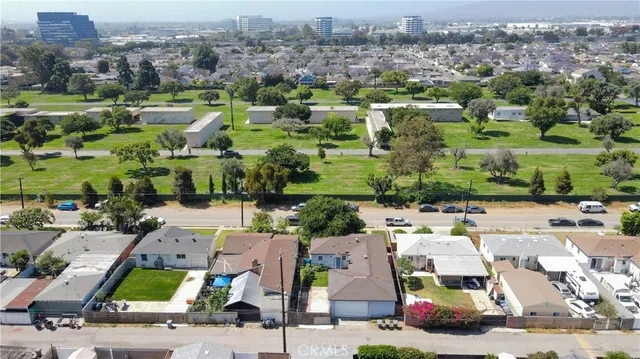 an aerial view of a city with lots of residential buildings