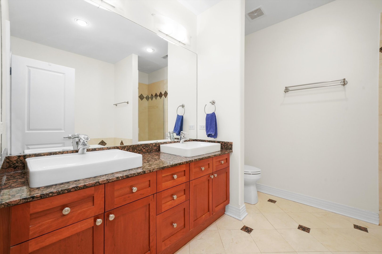 1055 West Monroe Street, Unit A Chicago, IL 60607 - Photo 17 of 28 a bath room with a sink and a mirror