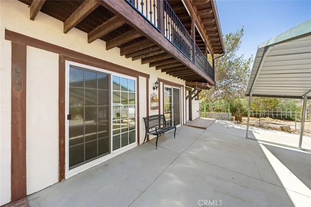 a view of porch with seating space