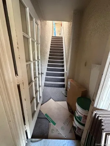 a view of an entryway with staircase