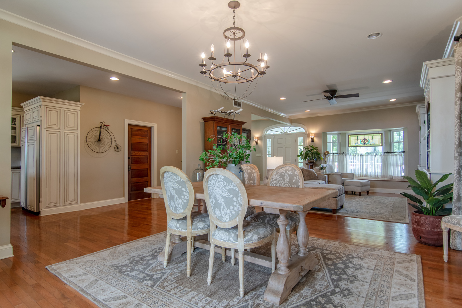 7961 Chicago Road Minooka, IL 60447 - Photo 34 of 63 a view of a dining room with furniture window and wooden floor