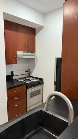 a room with a table and chairs