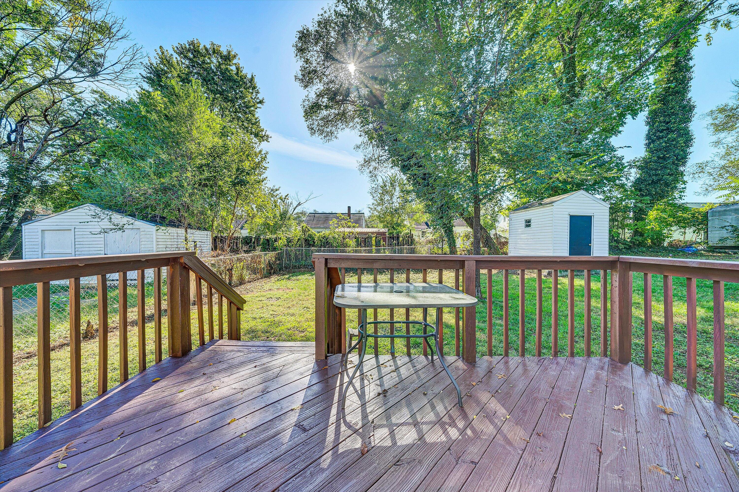 115 Liberty Road Northeast Roanoke, VA 24012 - Photo 21 of 24 a view of a wooden roof deck