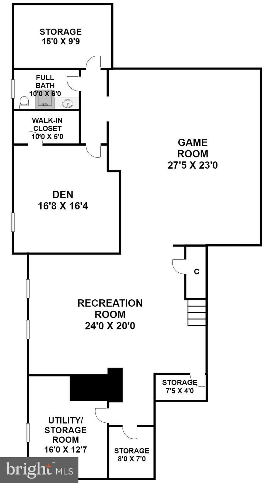5607 Chesterbrook Road Bethesda, MD 20816 - Photo 65 of 65 Lower Level Floor Plan