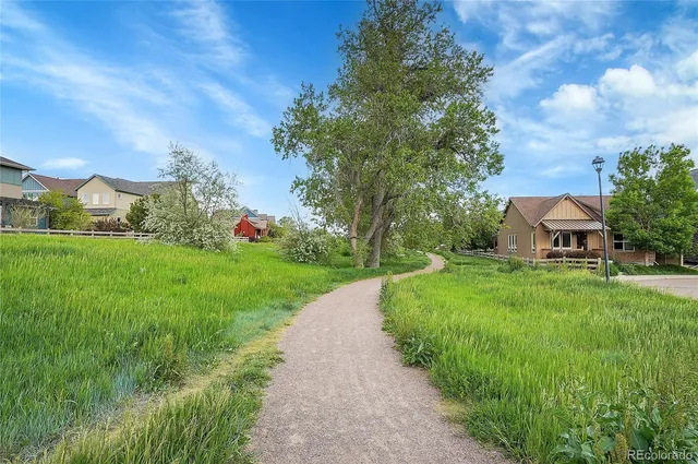 a view of a house with garden and a trees