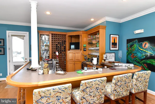 a spacious bedroom with a bed and a couch