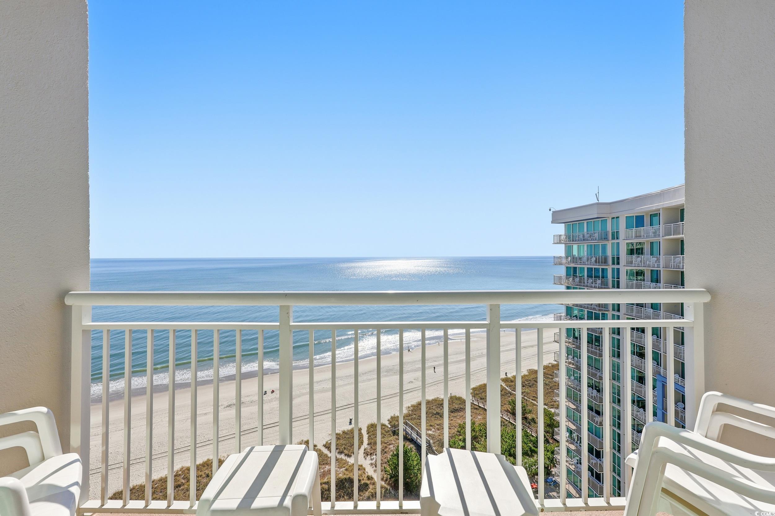 300 North Ocean Boulevard, Unit 1608 North Myrtle Beach, SC 29582 - Photo 22 of 30 Balcony with view of water and beach