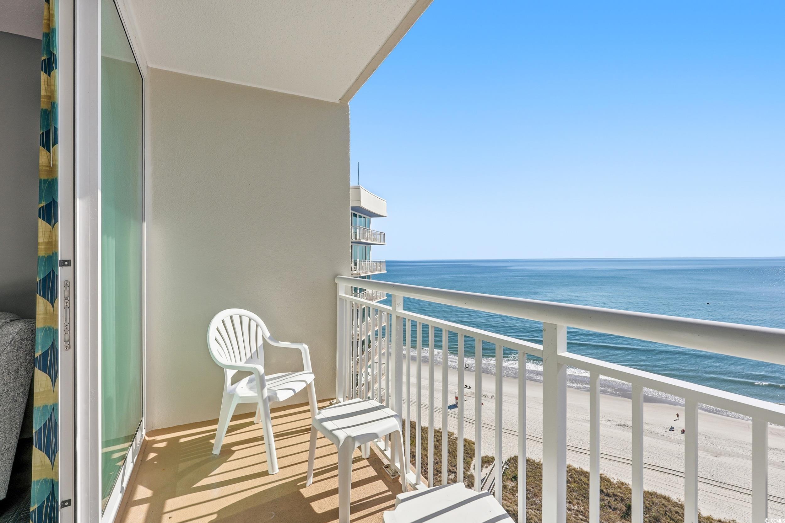 300 North Ocean Boulevard, Unit 1608 North Myrtle Beach, SC 29582 - Photo 23 of 30 Balcony with view of water and beach