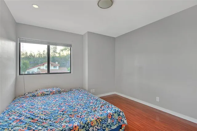 a view of dining room with wooden floor