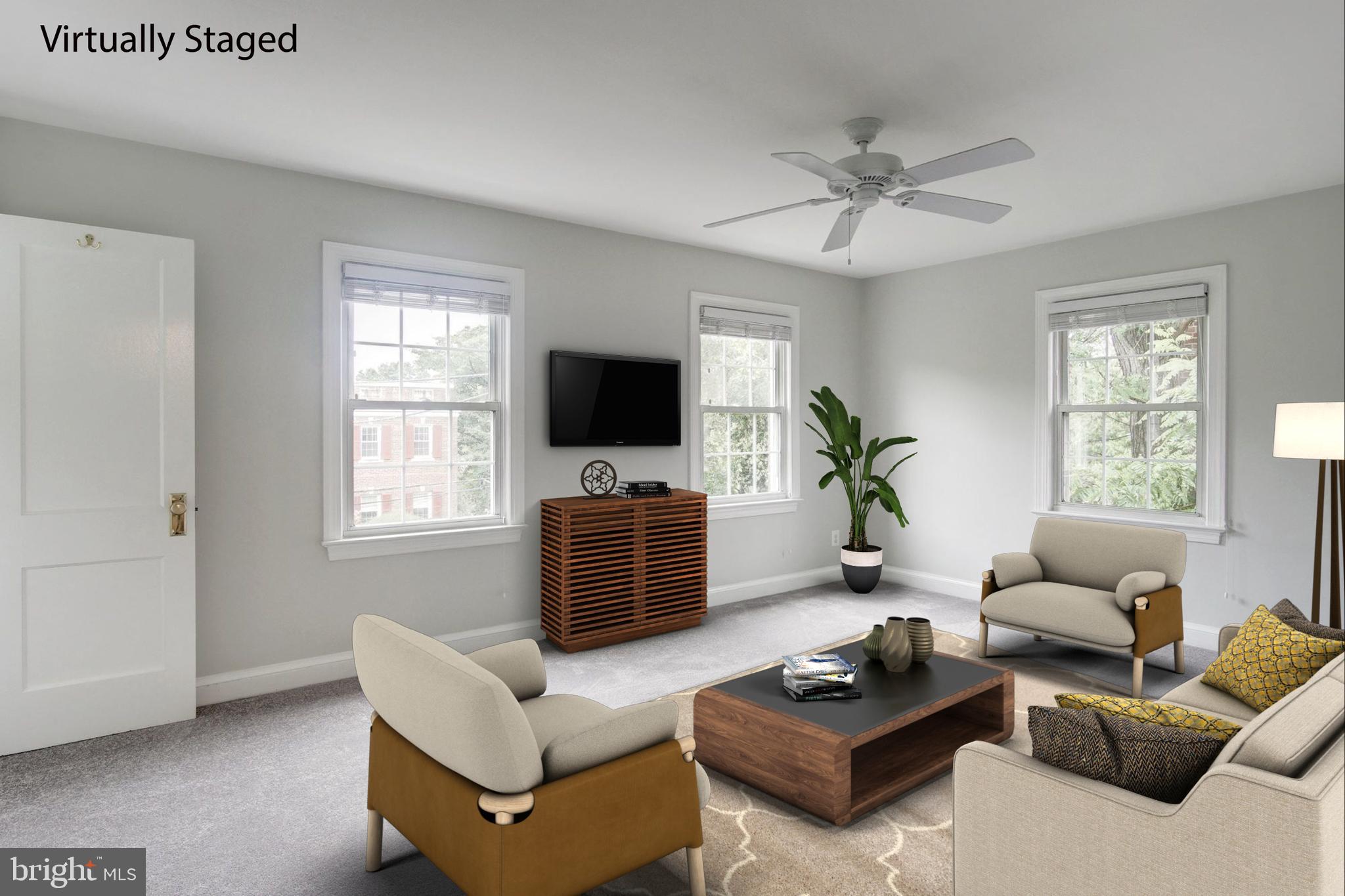 2335 40th Street Northwest, Unit 3 Washington, DC 20007 - Photo 2 of 22 Living Room with two exposures