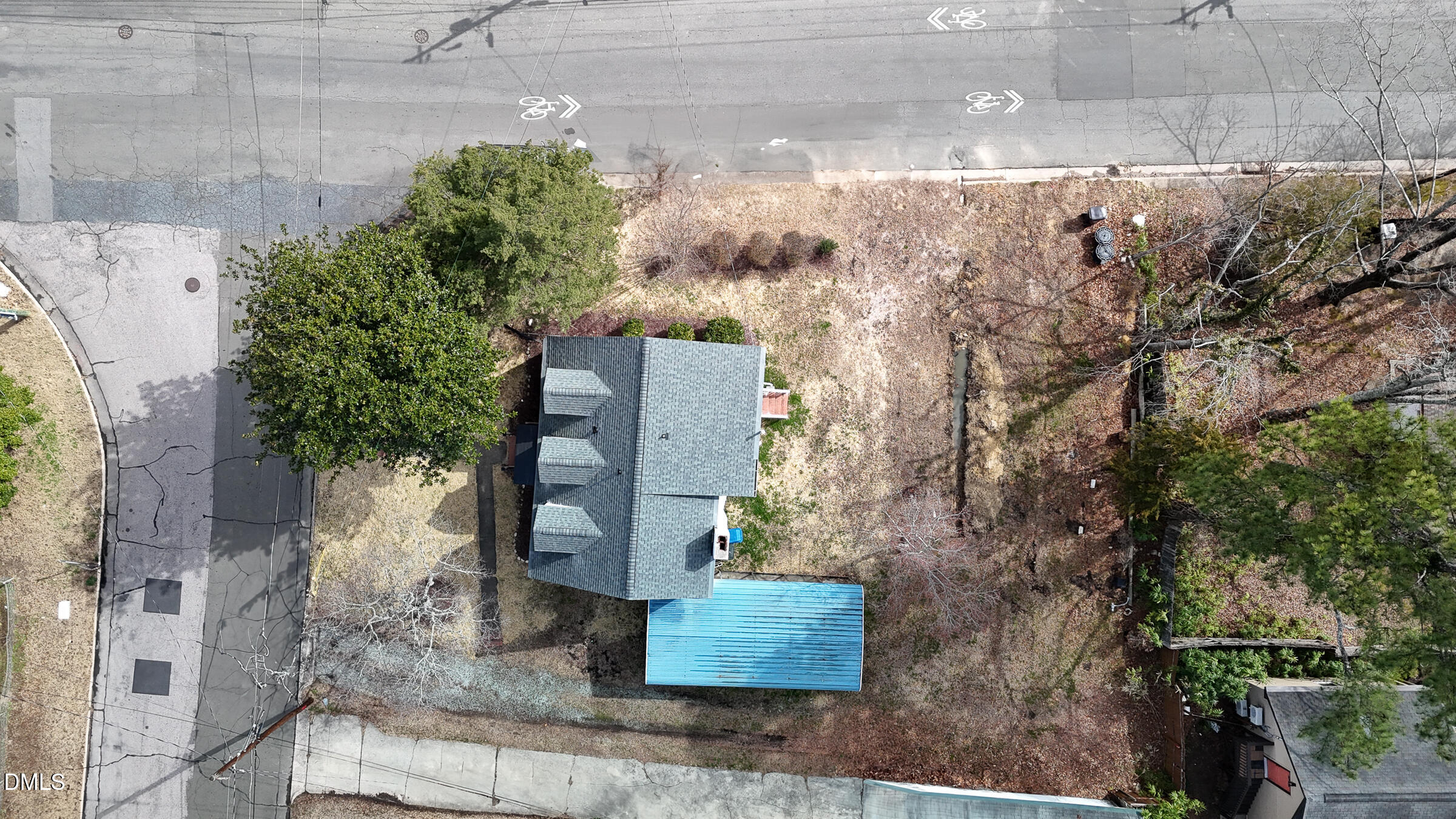 134 Nelson Street Durham, NC 27707 - Photo 4 of 25 an aerial view of a residential houses with outdoor space