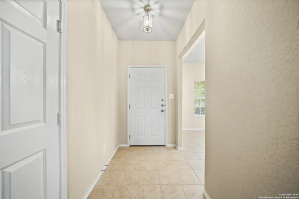 a view of a hallway with a elevator