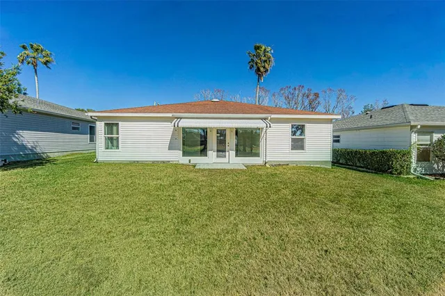 a house view with a garden space