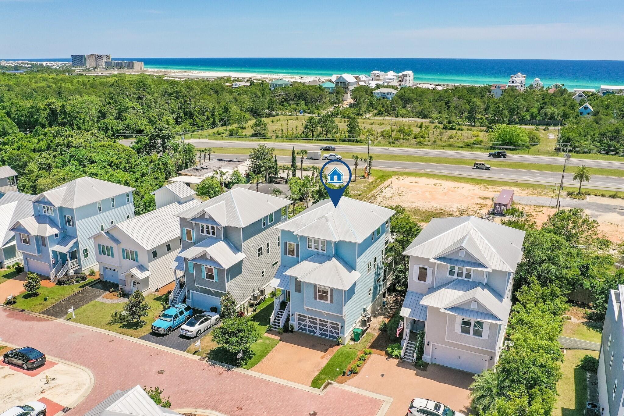 5 Inlet Cove Inlet Beach, FL 32461 - Photo 3 of 52 an aerial view of residential houses with outdoor space and ocean view